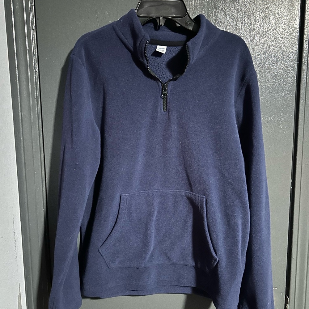Old Navy Men's Dark Blue Zip-Up Sweater